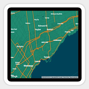 Toronto green map Sticker